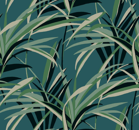 Tropics Resource Library Tropical Paradise Wallpaper - Green & Blue