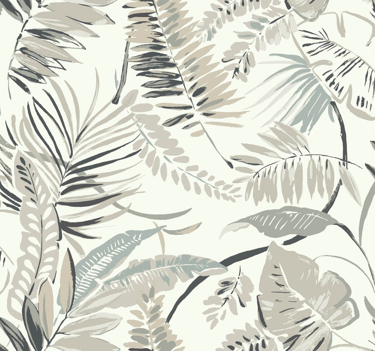 Tropics Resource Library Tropical Toss Wallpaper - White