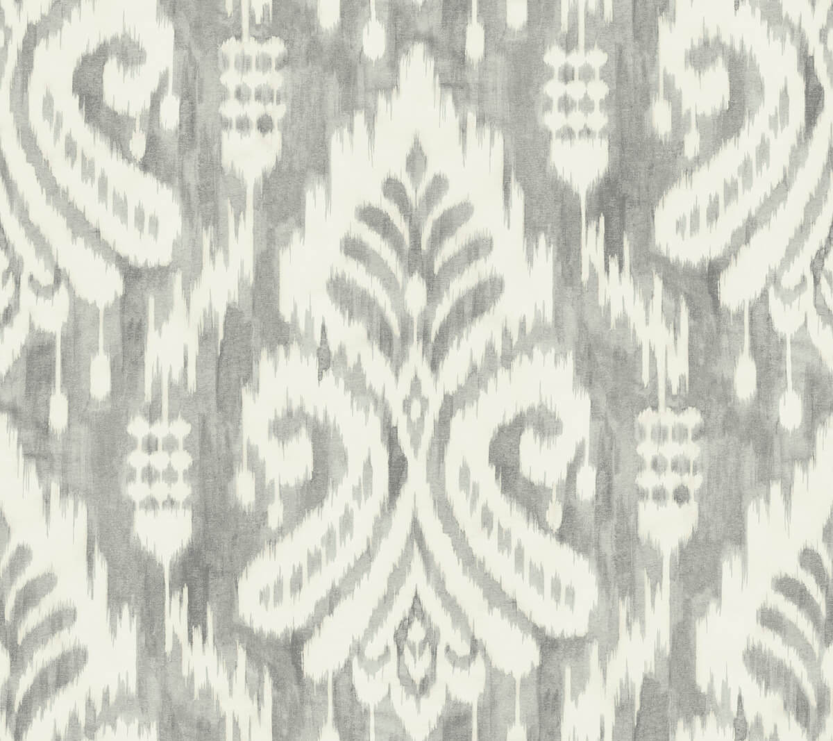 Tropics Resource Library Hawthorne Ikat Wallpaper - Gray