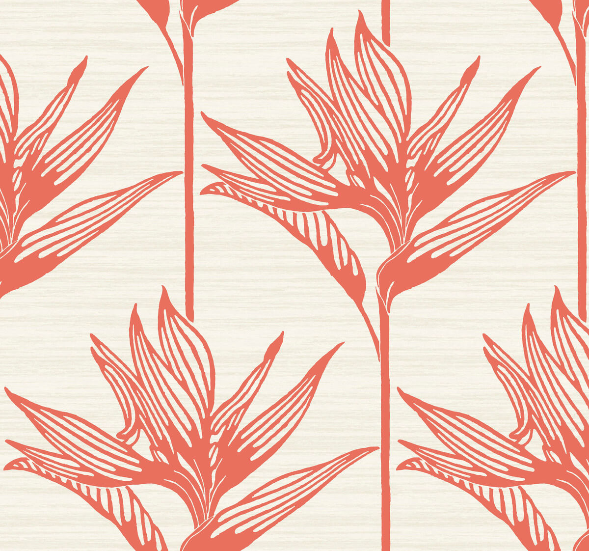 TC2676 Tropics Resource Library Bird Of Paradise Wallpaper - Coral – US