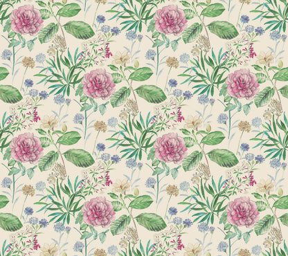 Handpainted Traditionals Midsummer Floral Wallpaper - Pink
