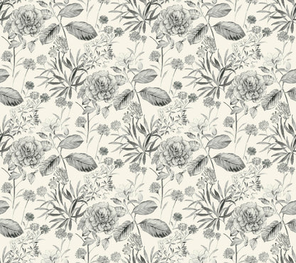 Handpainted Traditionals Midsummer Floral Wallpaper - SAMPLE