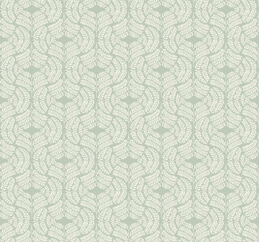 Handpainted Traditionals Fern Tile Wallpaper - Green