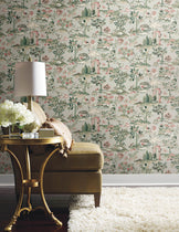 Handpainted Traditionals Kingswood Wallpaper - Taupe & Coral – US Wall ...