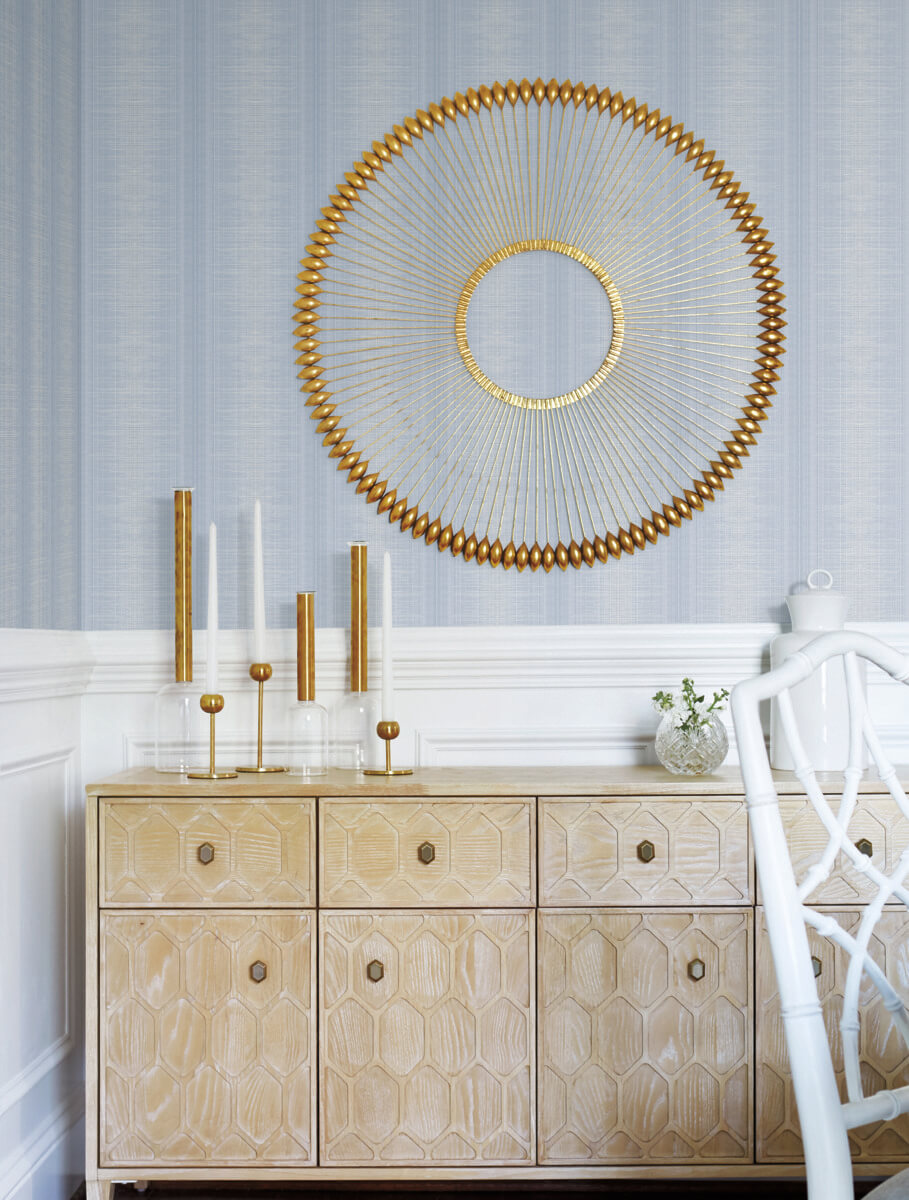 York TL1960 Silk Weave Stripe Blue Wallpaper York TL1960 Silk Weave Stripe Blue Wallpaper