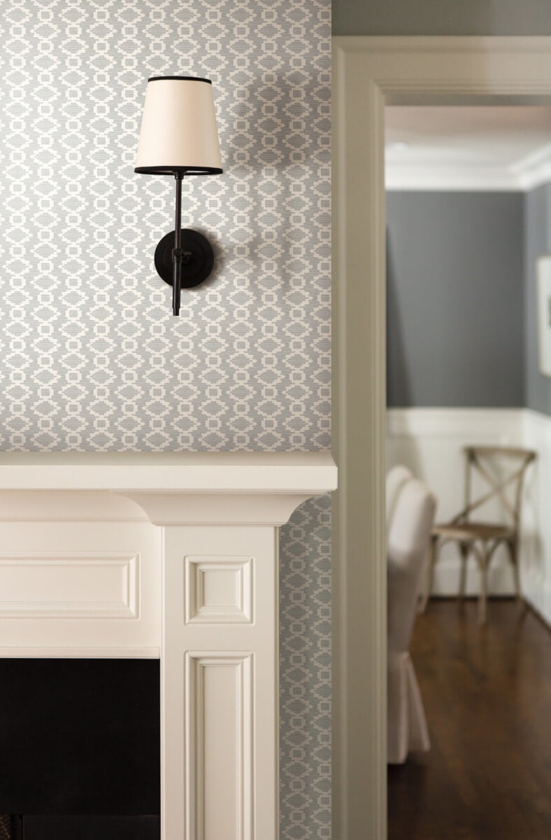 Handpainted Traditionals Canyon Weave Wallpaper - Gray
