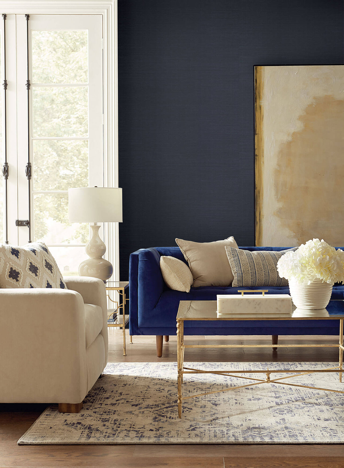 Grasscloth Wallpaper Living Room
