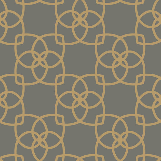 Antonina Vella Dazzling Dimensions Serendipity Wallpaper - Gray & Gold
