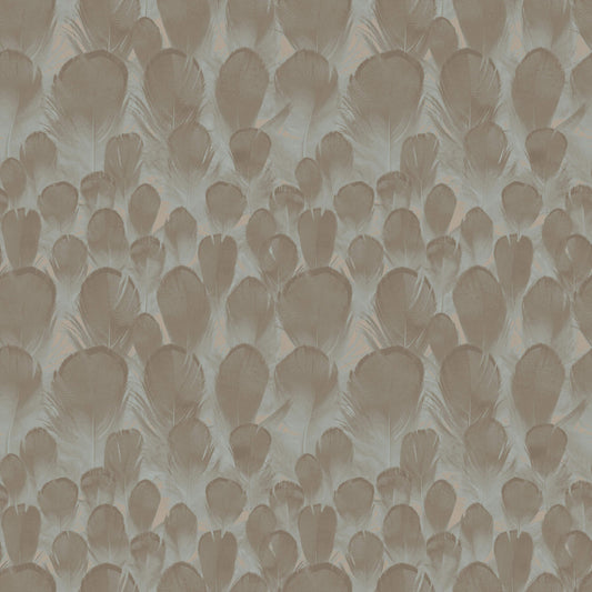 Y6230104 Feathers Wallpaper by Antonina Vella Brown Turquoise