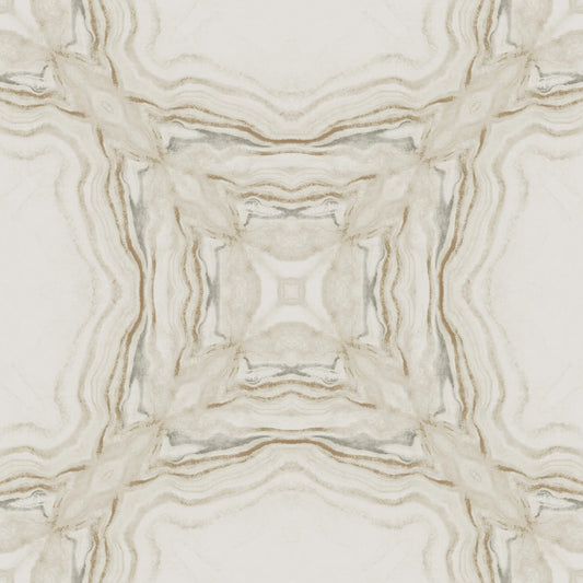 Y6230603 Stone Kaleidoscope Wallpaper Antonina Vella Cream Charcoal