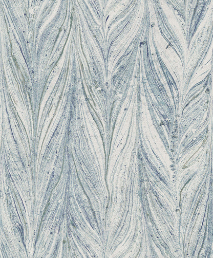 Y6230803 Ebru Marble Bright Blue Wallpaper Antonina Vella