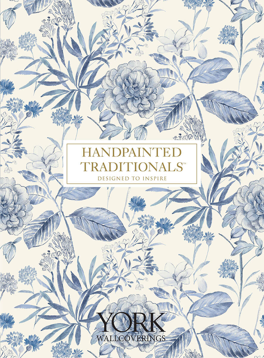 Handpainted Traditionals Kingswood Wallpaper - Navy Blue