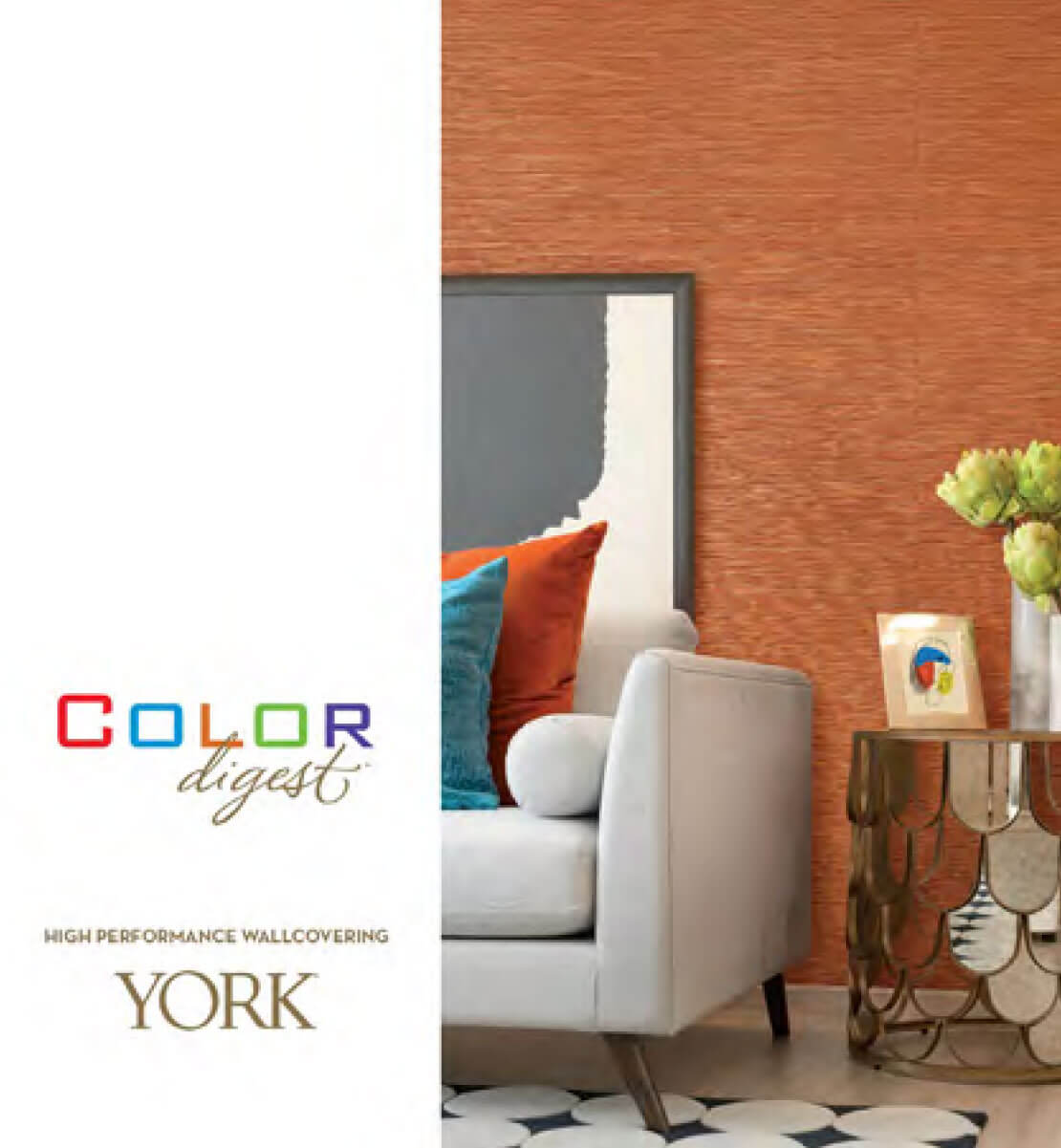 Color Digest Spun Silk Wallpaper - Light Orange