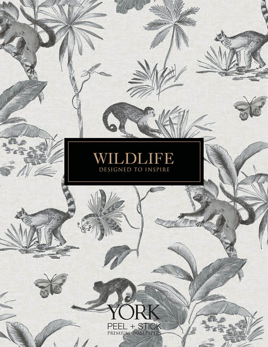 Wildlife Botanical Bunnies Peel & Stick Wallpaper - Beige