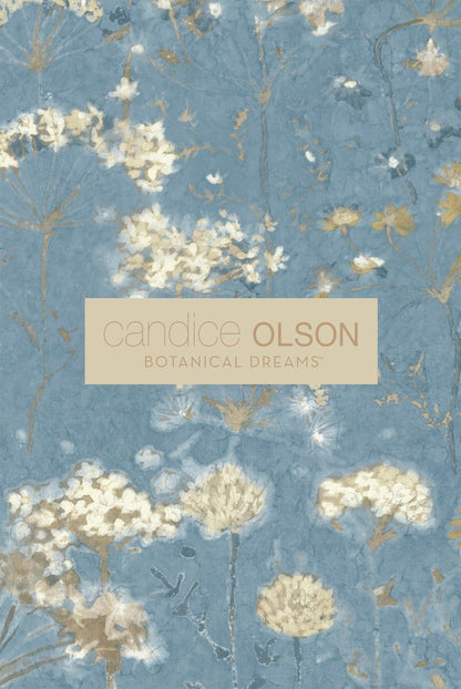 Candice Olson Botanical Dreams Water Lily Wallpaper - Blue