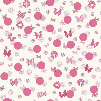Disney Kids Minnie Mouse Bows & Dots Wallpaper - SAMPLE ONLY