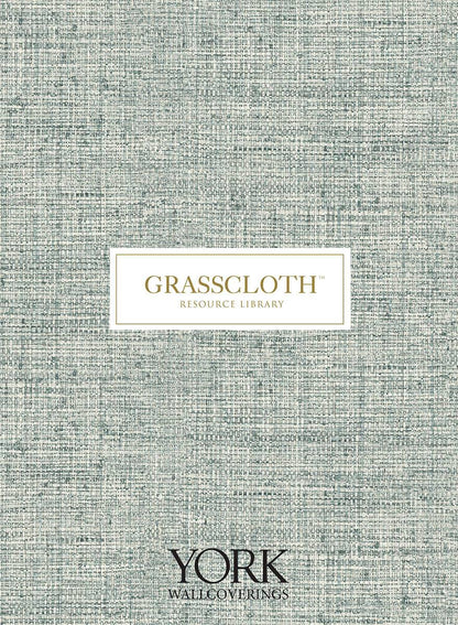 Grasscloth Resource Library Lustrous Grasscloth Wallpaper - Blue & Gray