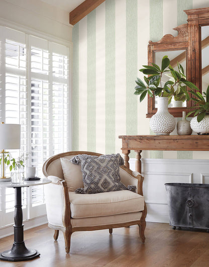 MK1116 Magnolia Home Thread Stripe Wallpaper Green