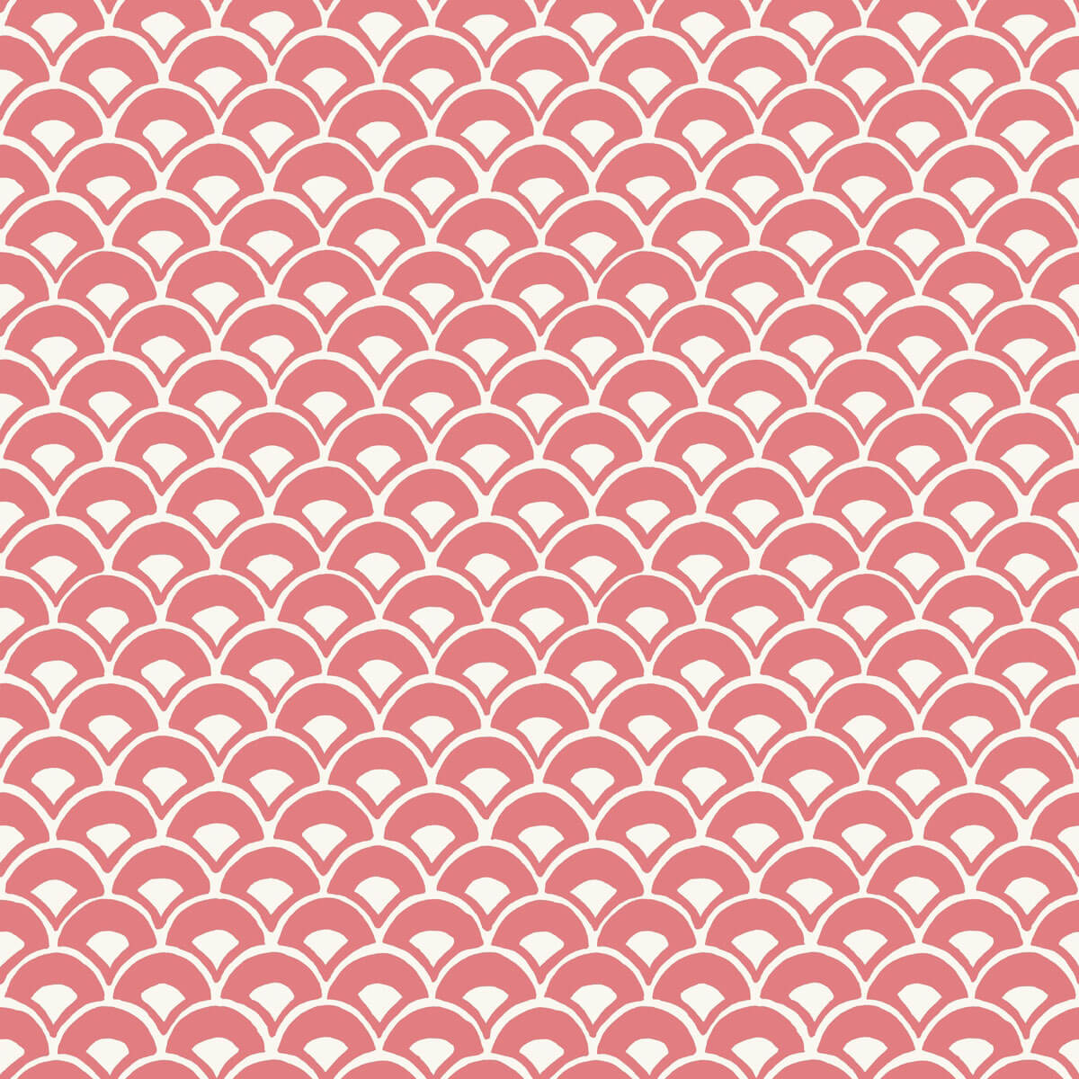 MK1155 Magnolia Home Stacked Scallops Wallpaper Pink Coral