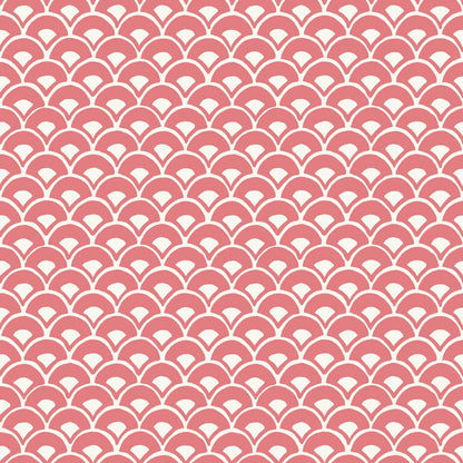MK1155 Magnolia Home Stacked Scallops Wallpaper Pink Coral