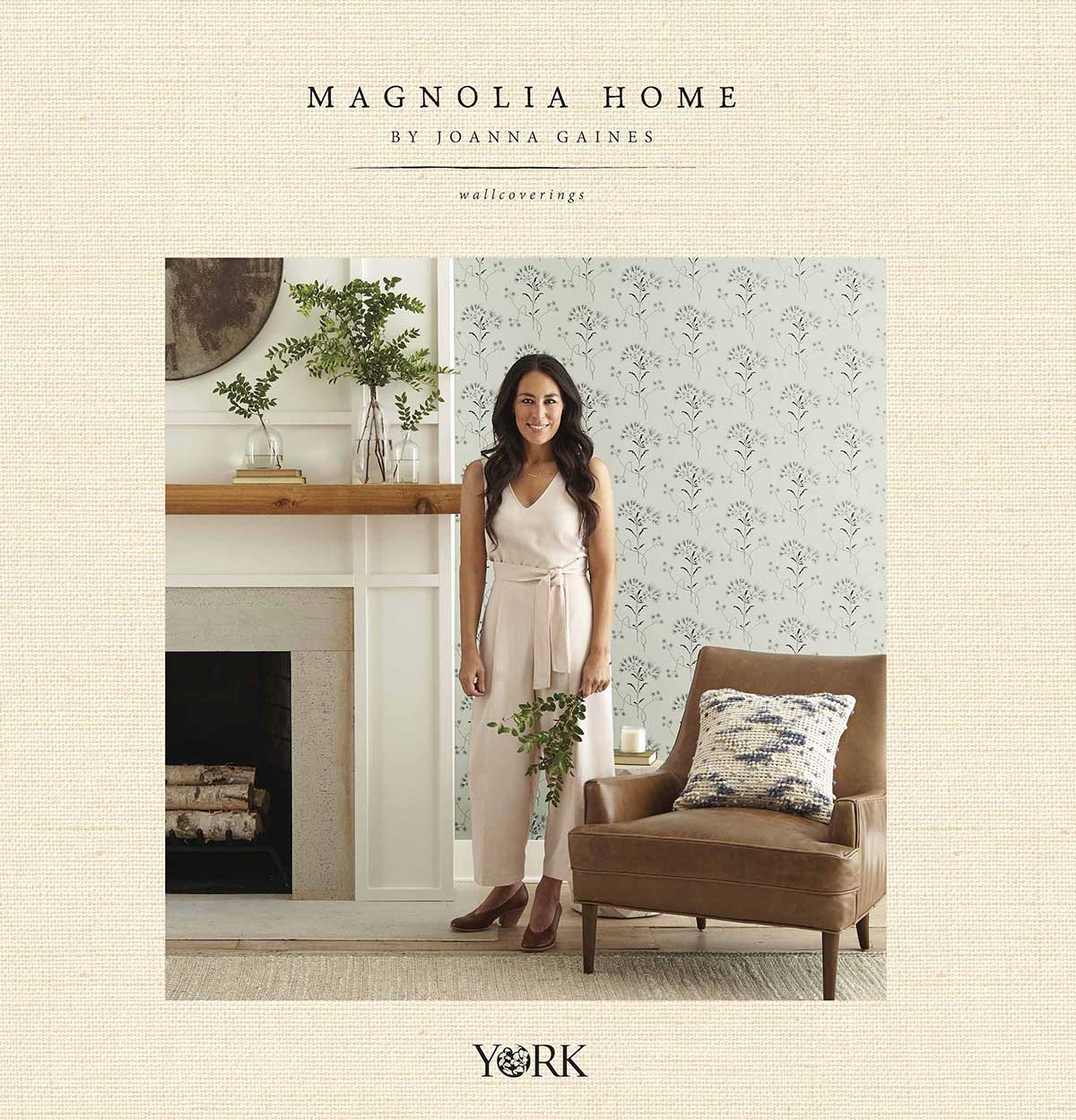 Magnolia Home Plaster Finish Wallpaper - Storm Gray