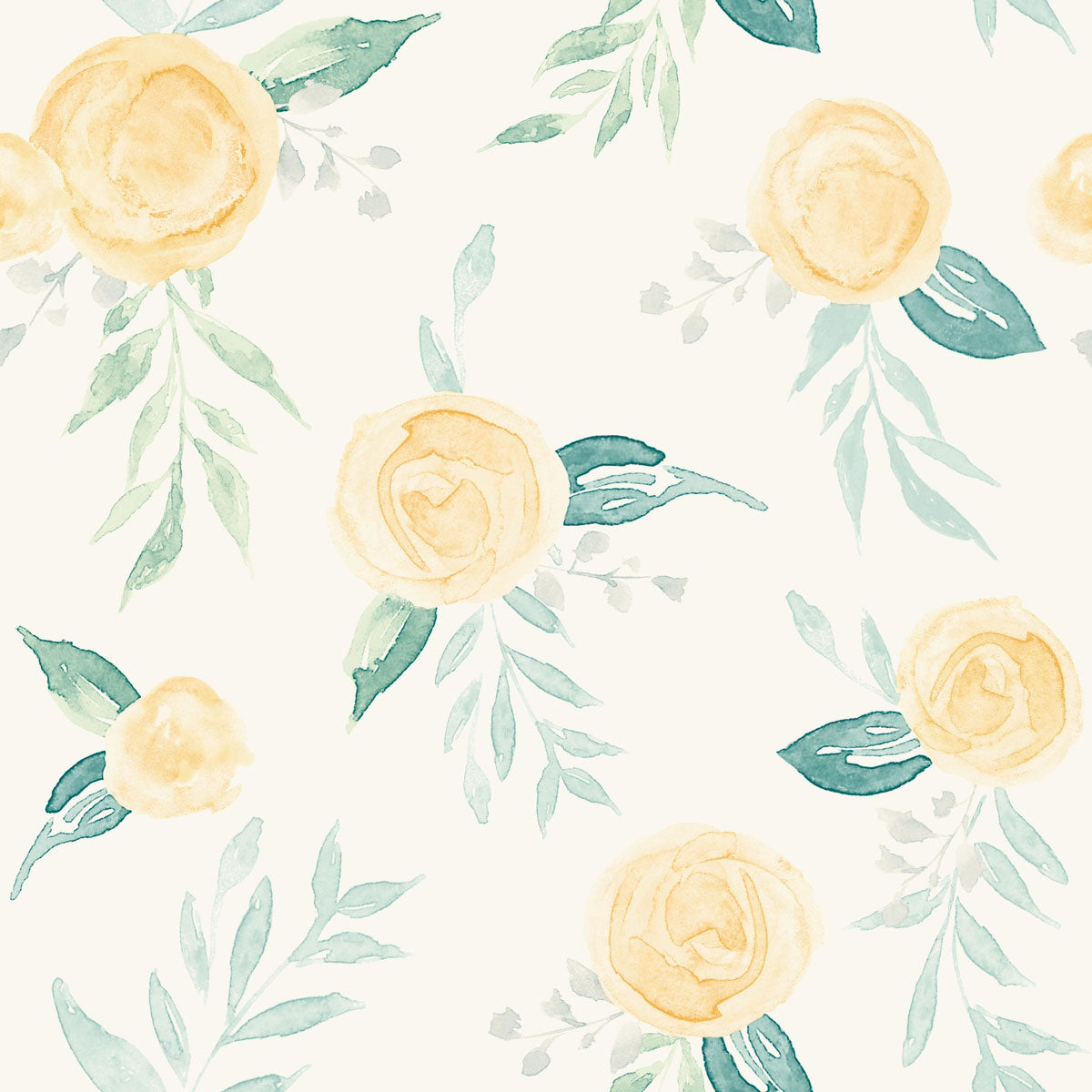 Magnolia Home Watercolor Roses Wallpaper - SAMPLE SWATCH ONLY