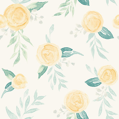 Magnolia Home Watercolor Roses Wallpaper - SAMPLE SWATCH ONLY