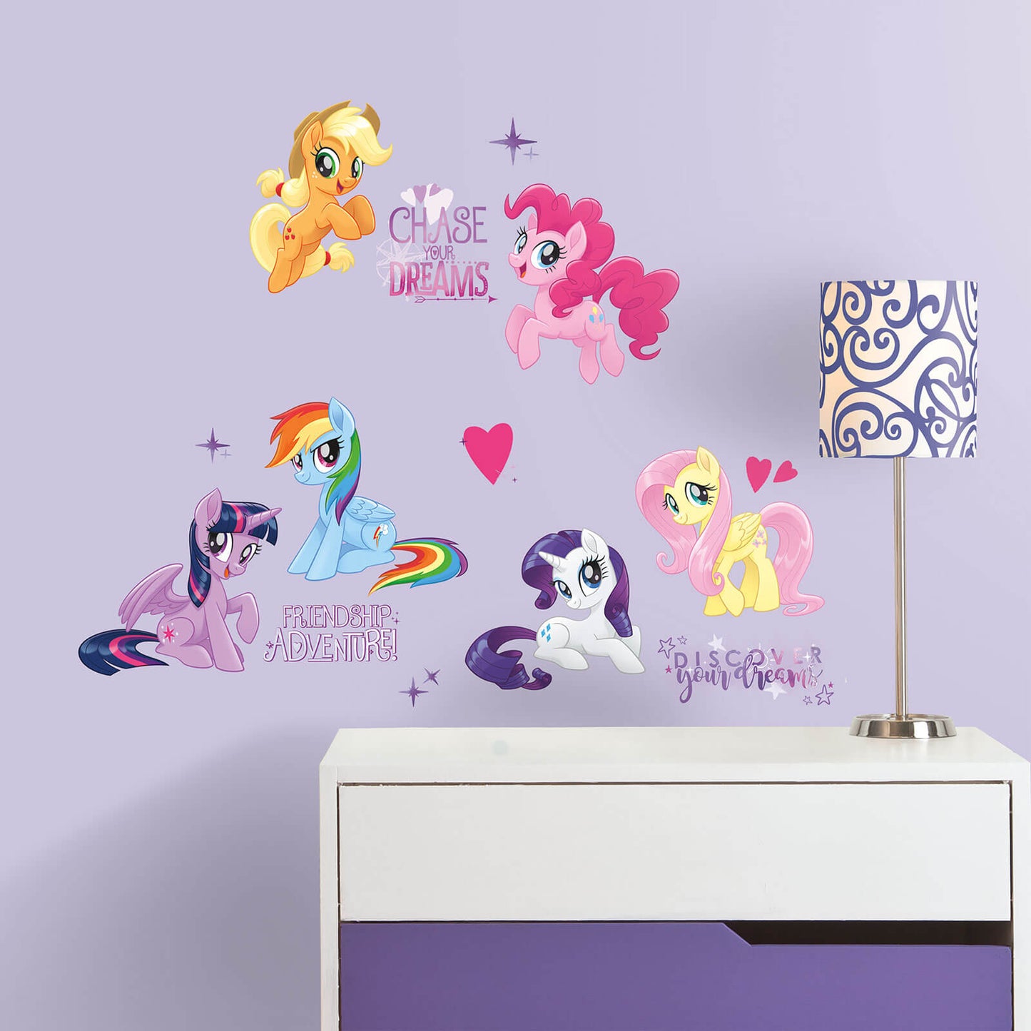 My Little Pony Peel & Stick Wall Decals with Glitter