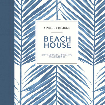 Beach House Sand Dollar Stripe Wallpaper - Blue Oasis